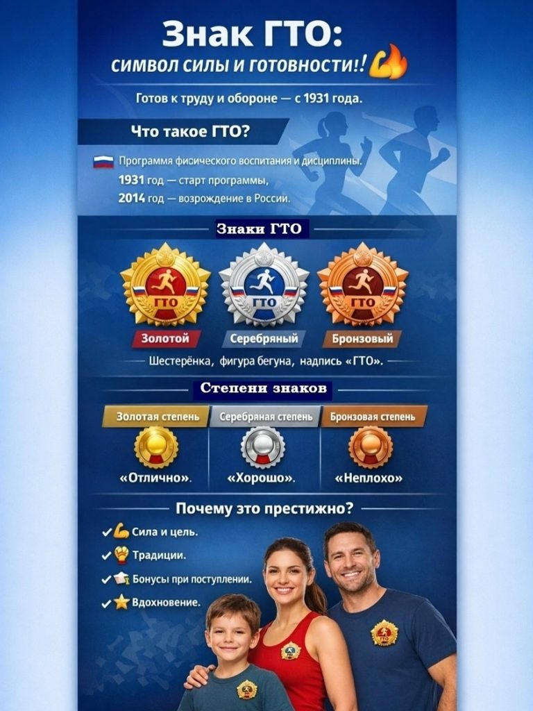 Знак ГТО: символ силы и готовности!