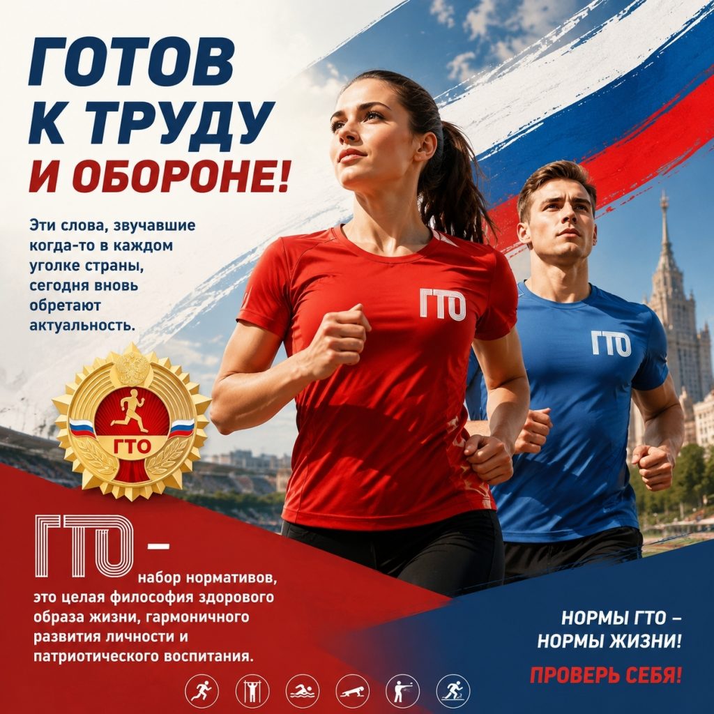 Подтянись к движению, стань частью команды ГТО!